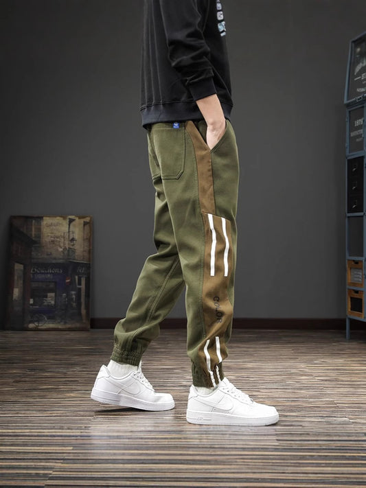 Mens Striped Casual Trousers
