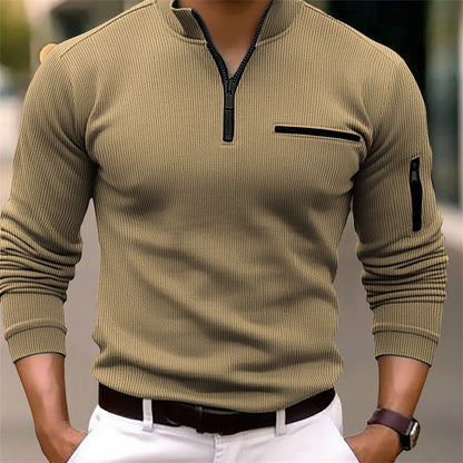 Mens Striped Short Sleeve Polo Shirt