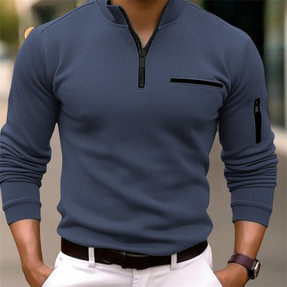 Mens Striped Short Sleeve Polo Shirt