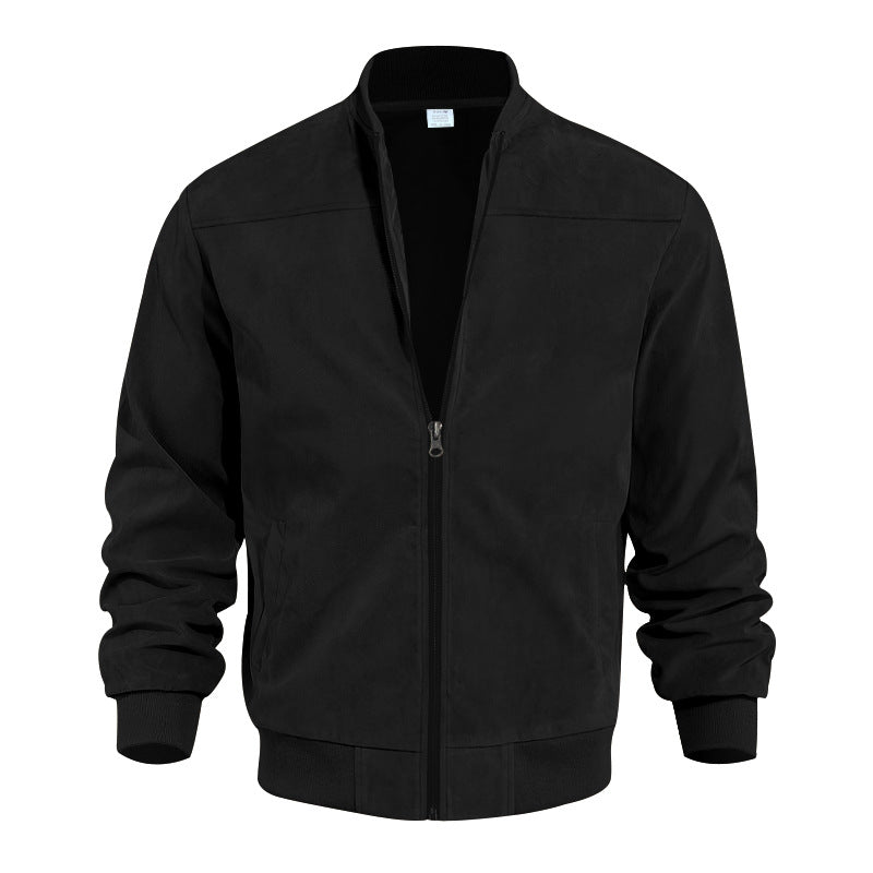 Mens Suede Bomber Jacket