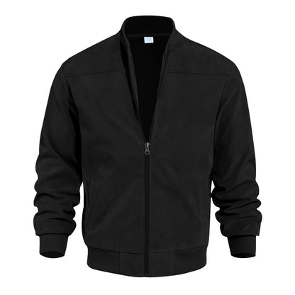Mens Suede Bomber Jacket