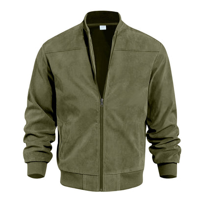 Mens Suede Bomber Jacket