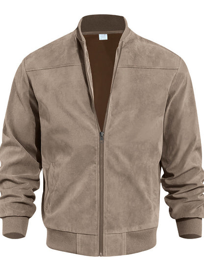 Mens Suede Bomber Jacket