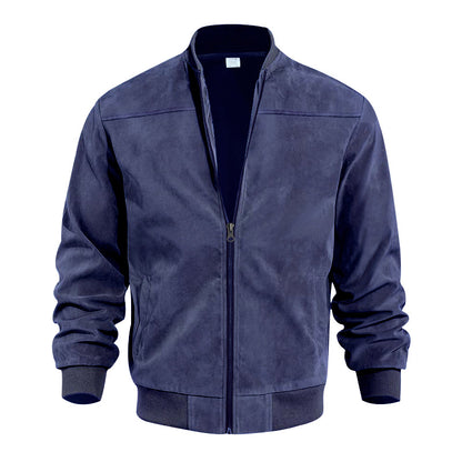 Mens Suede Bomber Jacket