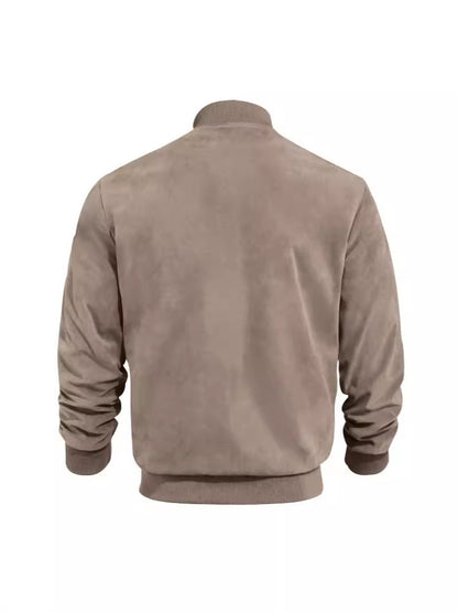 Mens Suede Bomber Jacket