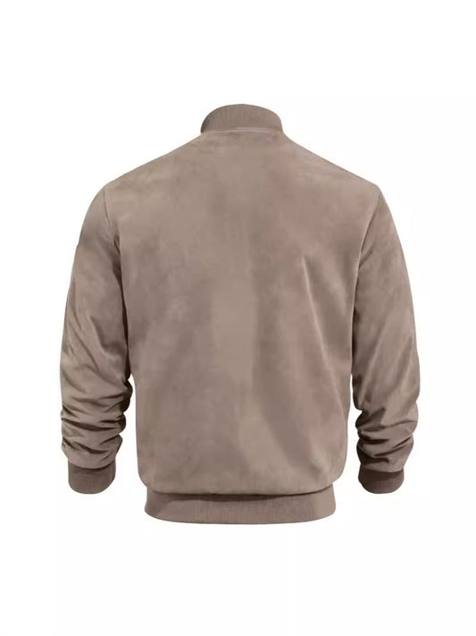 Mens Suede Bomber Jacket