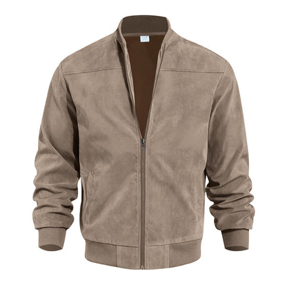 Mens Suede Bomber Jacket