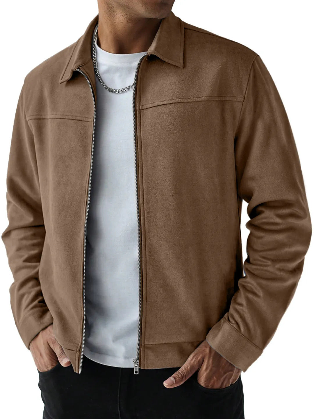 Mens Suede Casual Jacket