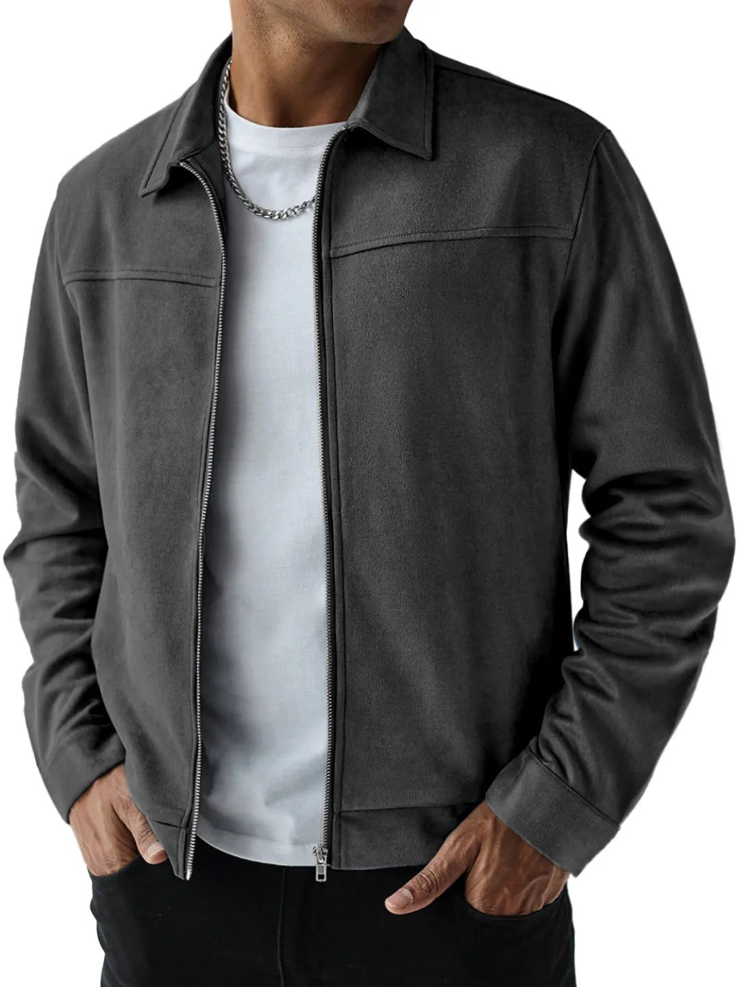 Mens Suede Casual Jacket
