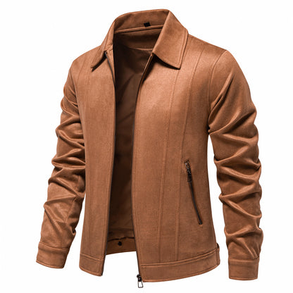Mens Suede Lapel Jacket