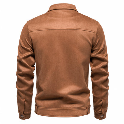 Mens Suede Lapel Jacket