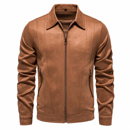 Mens Suede Lapel Jacket