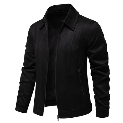 Mens Suede Lapel Jacket