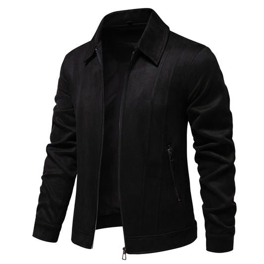 Mens Suede Lapel Jacket