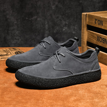 Mens Suede Leather Casual Sneakers