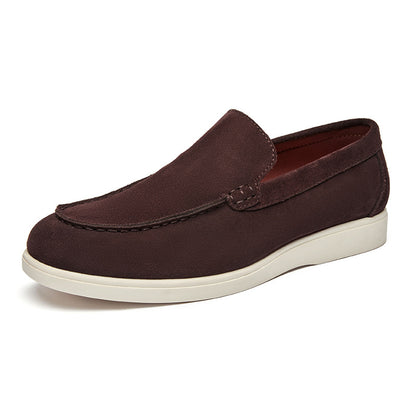 Mens Suede Leather Slip On Loafers