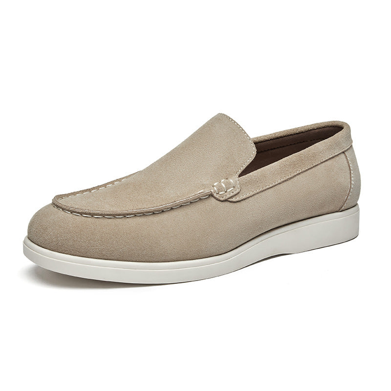Mens Suede Leather Slip On Loafers