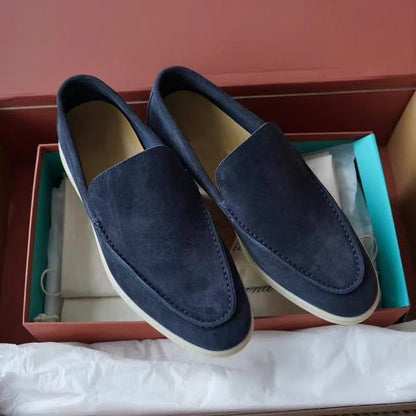 Mens Suede Slip-On Loafers