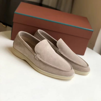 Mens Suede Slip-On Loafers