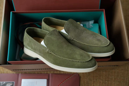 Mens Suede Slip-On Loafers