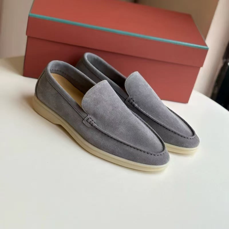 Mens Suede Slip-On Loafers