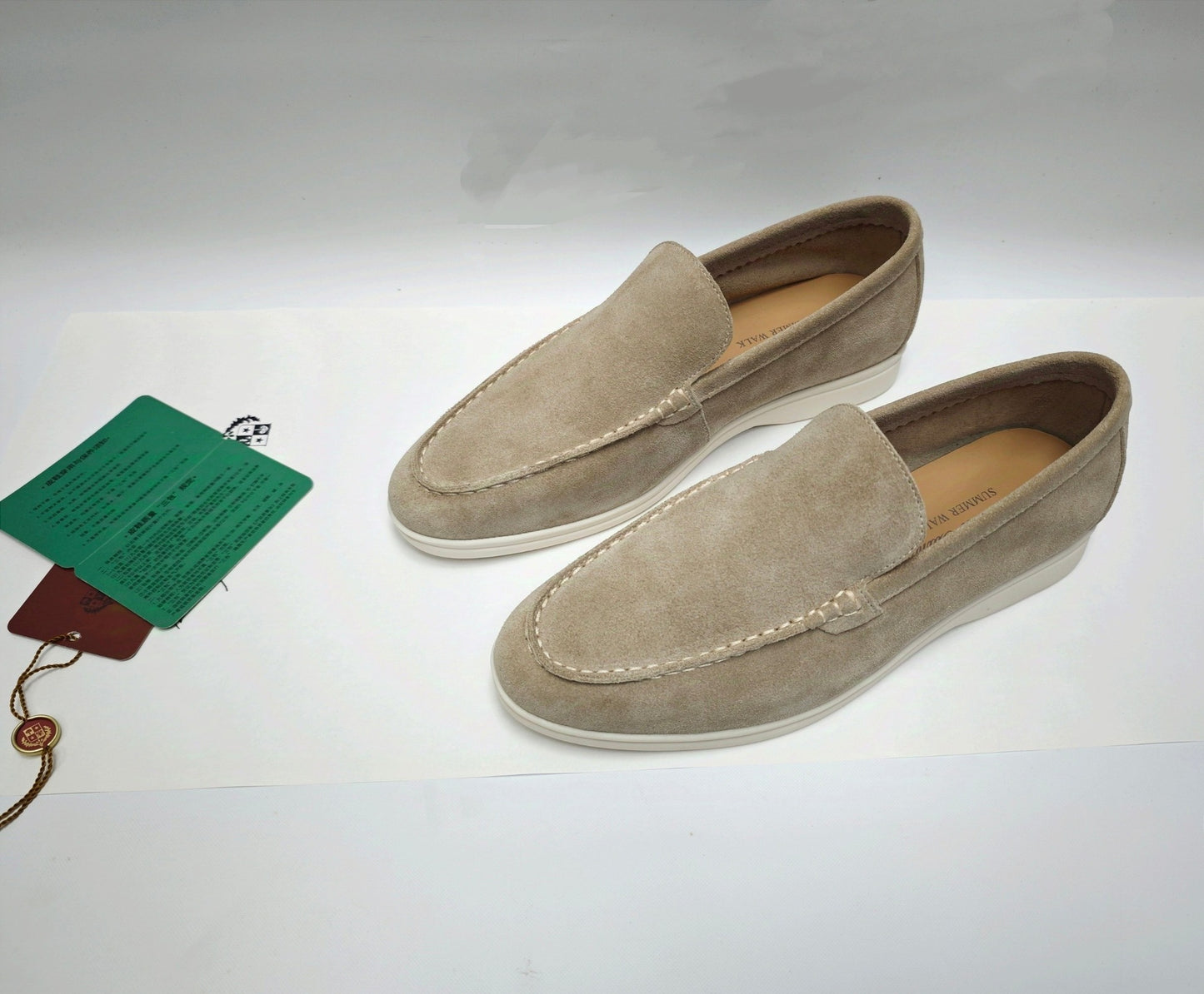 Mens Suede Slip-On Loafers