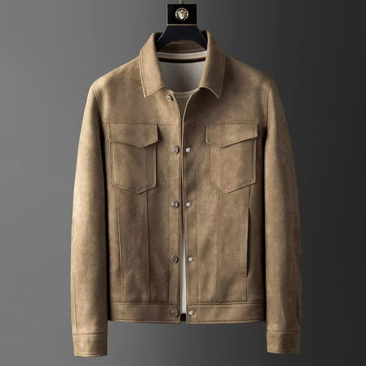 Mens Suede Trim Jacket