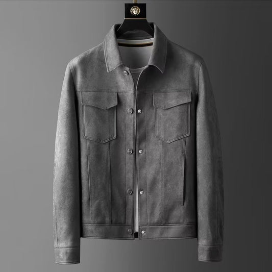 Mens Suede Trim Jacket