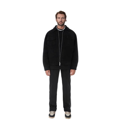 Mens Suede Zip Pocket Jacket