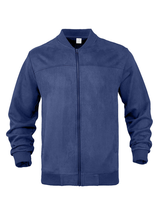 Mens Suede Zip Up Flight Jacket