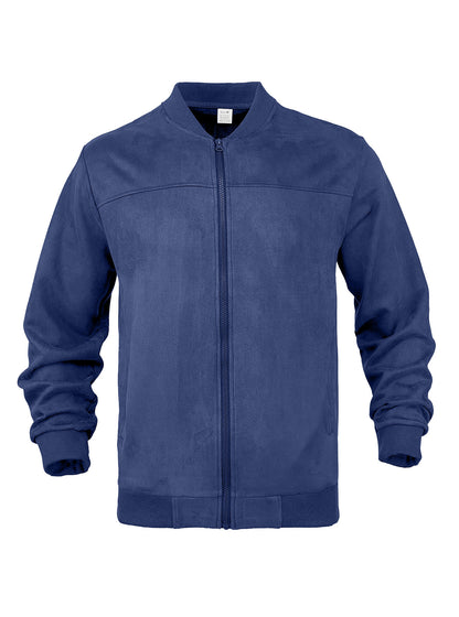 Mens Suede Zip Up Flight Jacket
