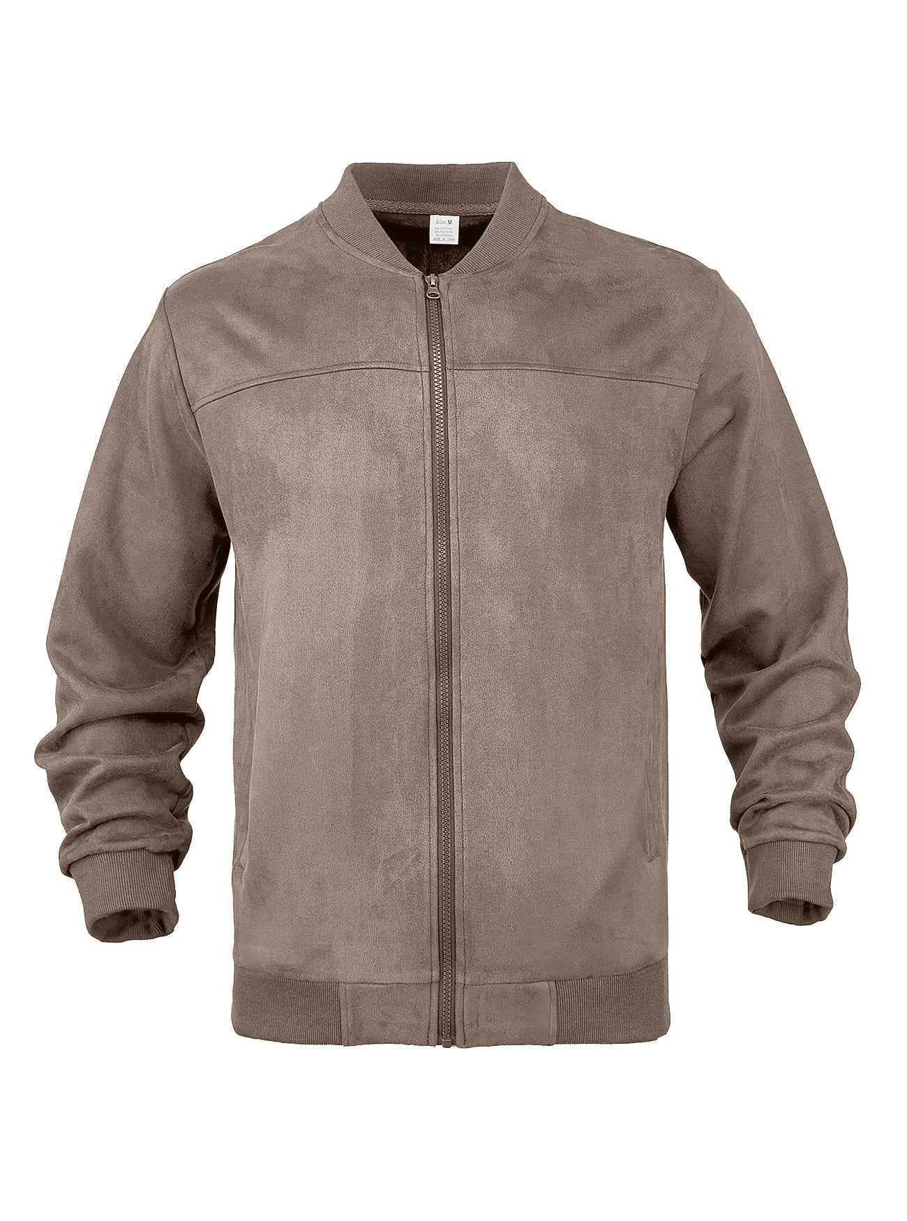 Mens Suede Zip Up Flight Jacket