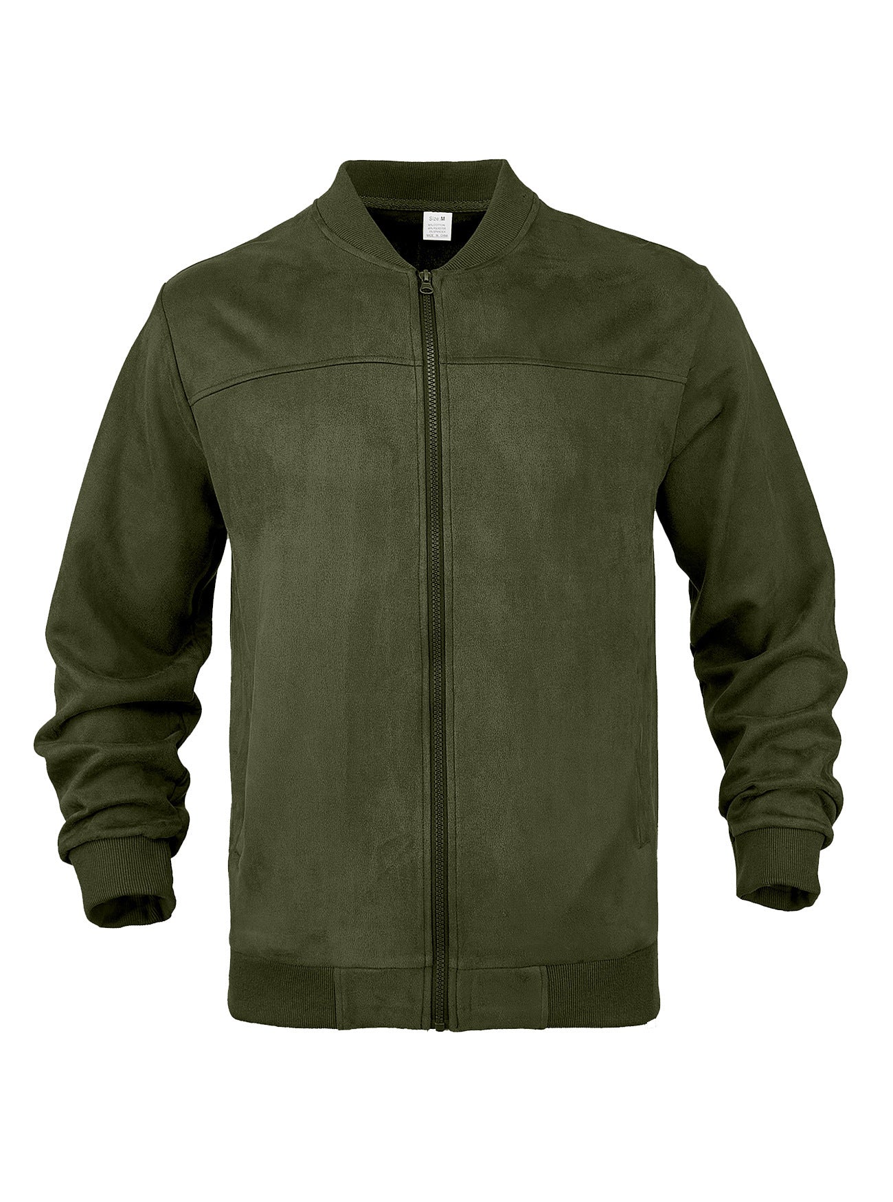 Mens Suede Zip Up Flight Jacket