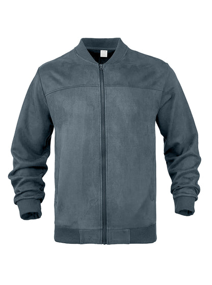 Mens Suede Zip Up Flight Jacket