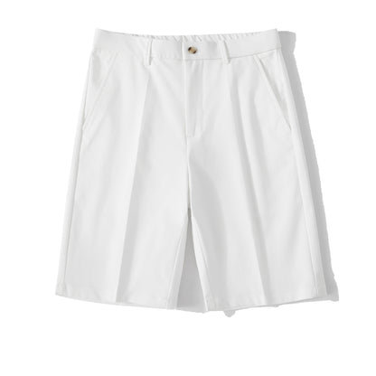 Mens Suit Shorts Comfortable Draped Trousers