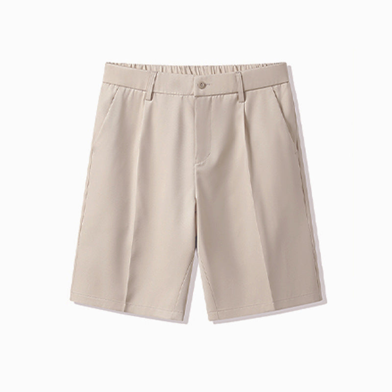 Mens Suit Shorts Comfortable Draped Trousers