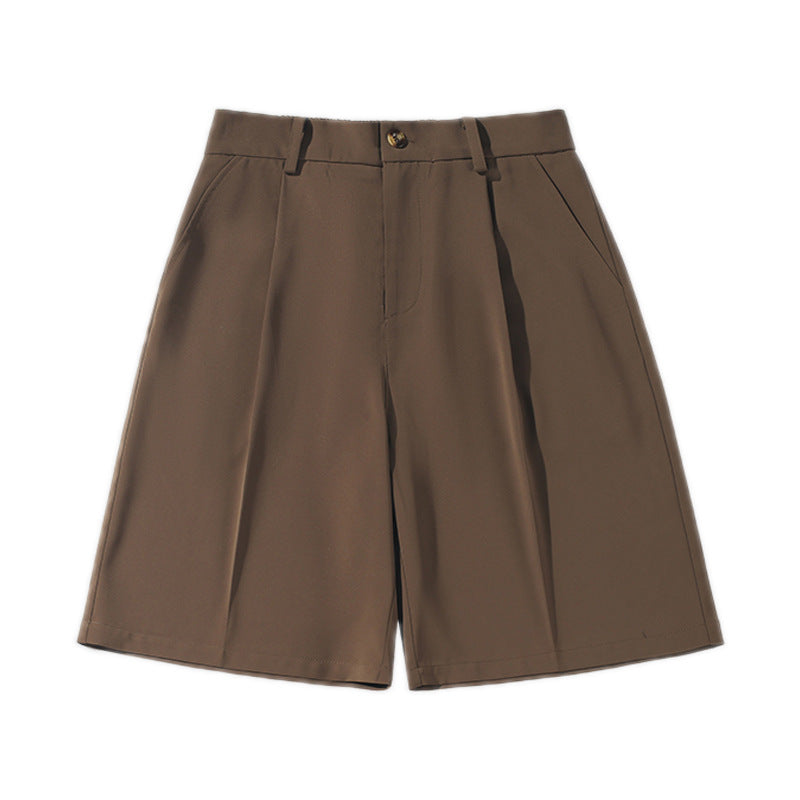 Mens Suit Shorts Comfortable Draped Trousers
