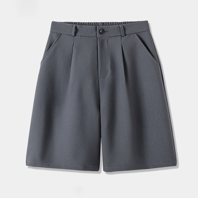 Mens Suit Shorts Comfortable Draped Trousers
