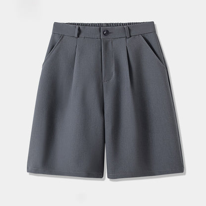 Mens Suit Shorts Comfortable Draped Trousers