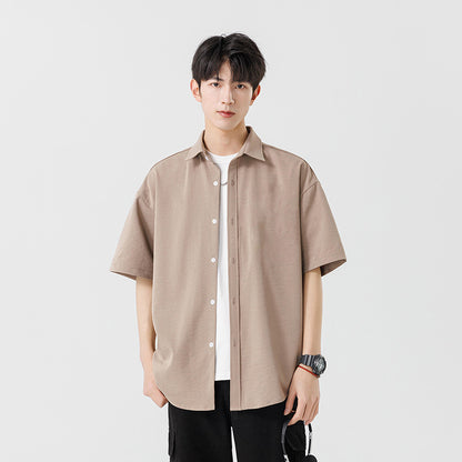 Mens Summer Ice Silk Shirt Jacket