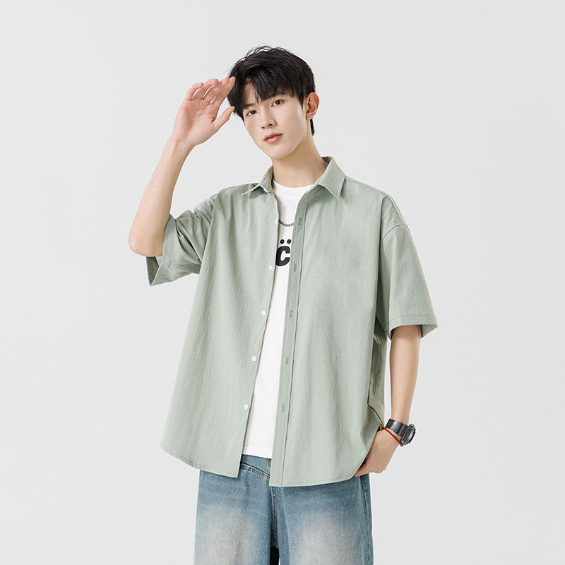 Mens Summer Ice Silk Shirt Jacket