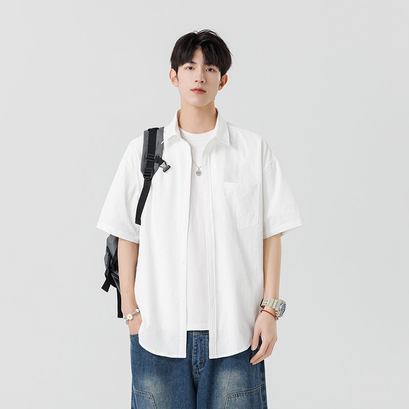 Mens Summer Ice Silk Shirt Jacket