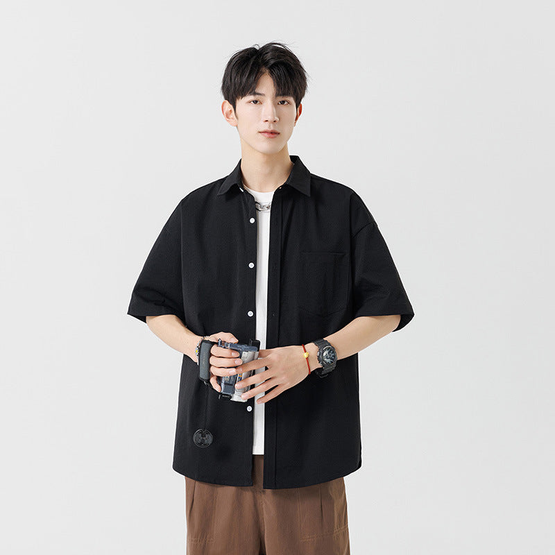 Mens Summer Ice Silk Shirt Jacket