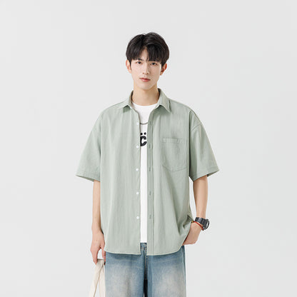 Mens Summer Ice Silk Shirt Jacket