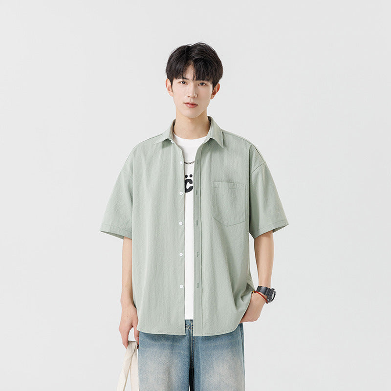 Mens Summer Ice Silk Shirt Jacket