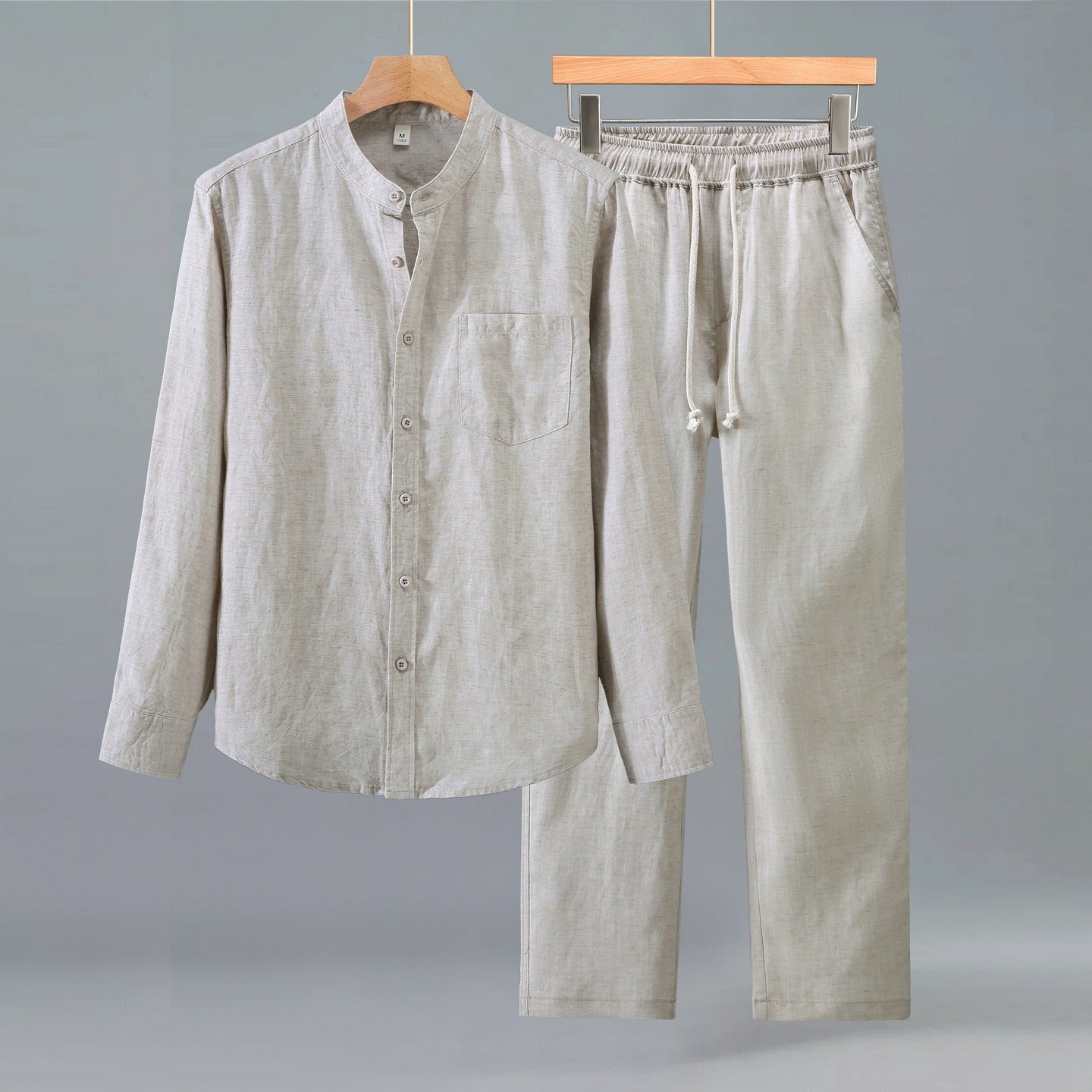 Mens Tencel Linen Suit Set