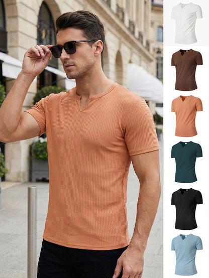 Mens V-Neck Short Sleeve T-Shirt