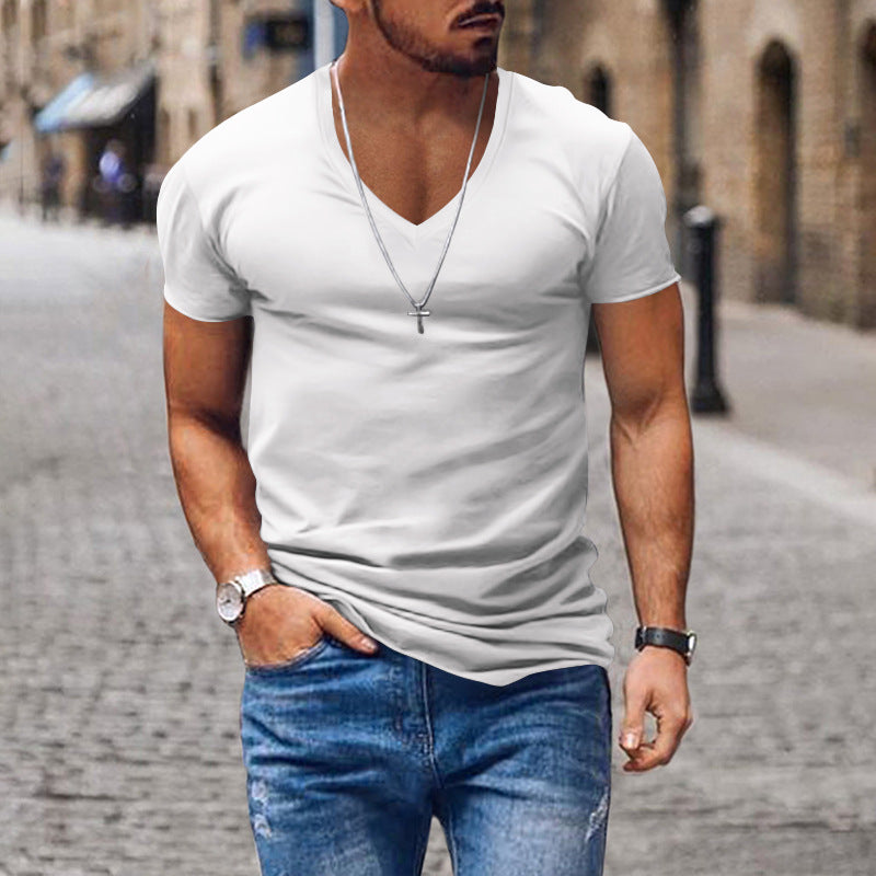 Mens V-Neck Slim Fit T-Shirt