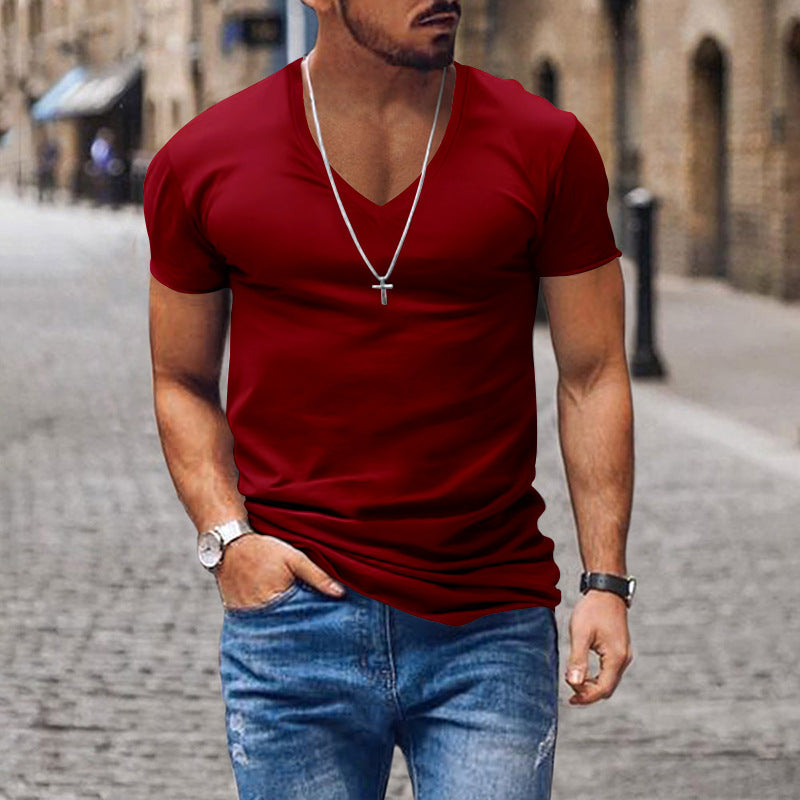 Mens V-Neck Slim Fit T-Shirt