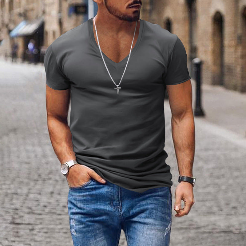 Mens V-Neck Slim Fit T-Shirt